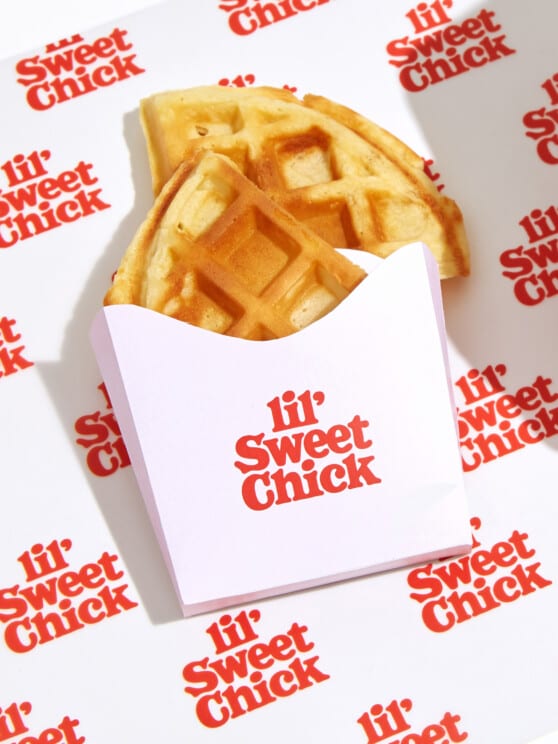 lil sweet chick branded waffles