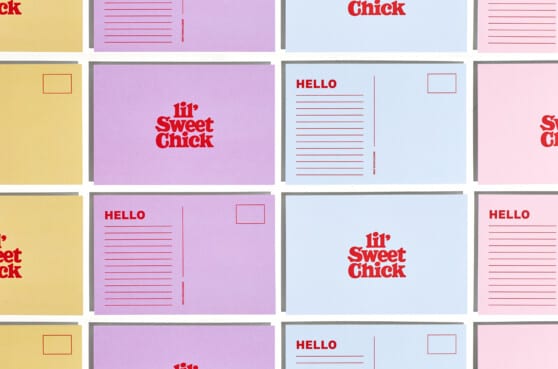 lil' sweet chick postcard design samples