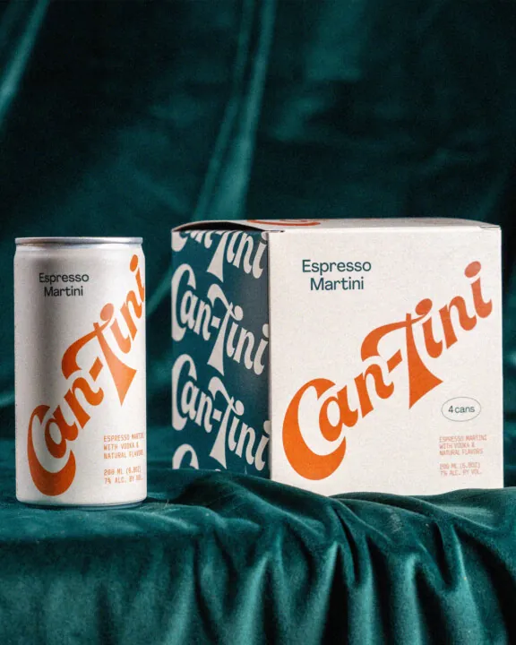 St-Urbain’s cinema-inspired, nostalgic brand for Can-Tini lives in its own eccentric 1960s space